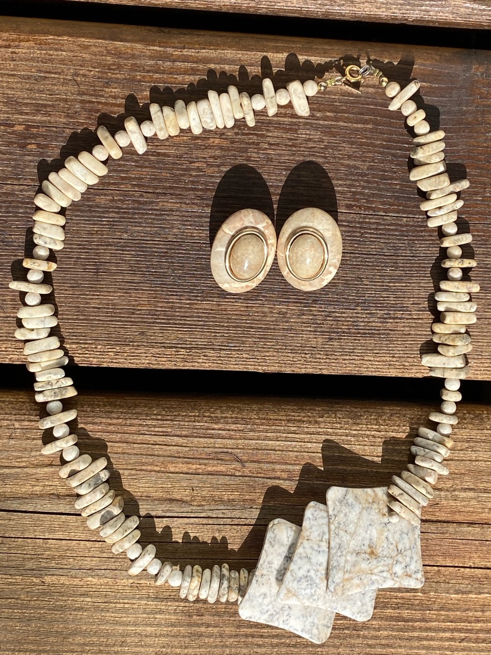 Vintage Signed Karla Jordan Necklace and Earring Set